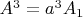 $A^3=a^3A_1$