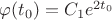 $\varphi(t_0)=C_1e^{2t_0}$