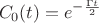 $$C_0(t)=e^{-\frac{\Gamma t}{2}}$$