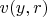 $v(y,r)$