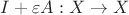 $I+\varepsilon A:X\to X$