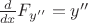 $\frac{d}{dx}F_{y''} = y''$