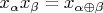 $x_{\alpha}x_{\beta}=x_{\alpha\oplus\beta }$