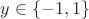 $y \in \left\lbrace -1, 1 \right\rbrace$