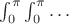 $\int_0^\pi\int_0^\pi\dots$