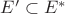 $E'\subset E^*$