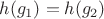 $h(g_1)=h(g_2)$