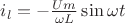 $i_l = -\frac{Um}{\omega L}\sin\omega t$