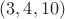 $(3,4,10)$