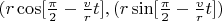 $\[(r\cos [\frac{\pi }{2} - \frac{v}{r}t],(r\sin [\frac{\pi }{2} - \frac{v}{r}t])\]$