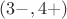 $(3-,4+)$