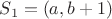 $S_{1} = (a, b + 1)$