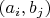 $(a_i, b_j)$