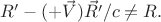 $R&rsquo;-(+\vec{V})\vec{R&rsquo;}/c\ne R.$