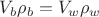$V_b\rho_b=V_w\rho_w$