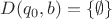 $\[D({q_0},b) = \{ \emptyset \} \]$