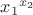 ${x_1}^{x_2}$