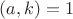 $(a,k)=1$