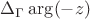 $\Delta_{\Gamma}\arg(-z)$