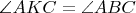 $\angle{AKC}=\angle{ ABC}$