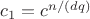 $c_1=c^{n/(dq)}$