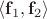 $\langle\mathbf f_1,\mathbf f_2\rangle$