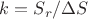 $k = S_r / \Delta S$ $k = S_r / \Delta S$