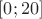 $[0;20]$