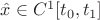 $\[\hat x \in {C^1}[{t_0},{t_1}]\]$