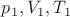 $p_1, V_1, T_1$ $p_1, V_1, T_1$
