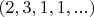 $(2,3,1,1,...)$