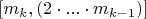 $[m_k,(2\cdot...\cdot m_{k-1} )]$