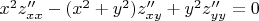 $x^2z''_{xx}-(x^2+y^2)z''_{xy}+y^2z''_{yy}=0$