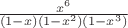 $\frac{x^6}{(1-x)(1-x^2)(1-x^3)} $