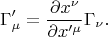 $$\Gamma'_{\mu} = \frac{\partial x^{\nu}}{\partial x'^{\mu}}  \Gamma_{\nu}.$$