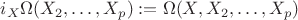 $i_{X}\Omega(X_{2},\ldots,X_{p}):=\Omega(X,X_{2},\ldots,X_{p})$