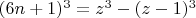 $(6n+1)^3 =z^3-(z-1)^3$