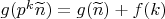 $g(p^k \widetilde{n})=g(\widetilde{n})+f(k)$
