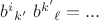 $b^{i}{}_{k'}\;b^{k'}{}_{\ell}= ...$