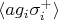 $\langle a g_i \sigma^{+}_i \rangle $