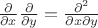 $\frac{\partial}{\partial x}\frac{\partial}{\partial y} = \frac{\partial^2}{\partial x\partial y}$