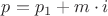 $p=p_1+m\cdot i$