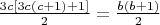 $\frac{3c[3c(c+1)+1]}{2}=\frac{b(b+1)}{2}$