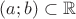 $(a; b) \subset \mathbb R$