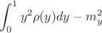 $$\int_{0}^{1} y^2\rho(y) dy - m_y^2$$