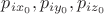 $p_{ix_0},p_{iy_0},p_{iz_0}$