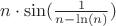 $n\cdot\sin(\frac{1}{n-\ln(n)})$