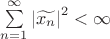 $\[\sum\limits_{n = 1}^\infty  {{{\left| {\widetilde{{x_n}}} \right|}^2}}  < \infty \]$