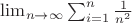 $\lim_{n \to \infty} \sum_{i = 1}^n \frac{1}{n^2}$