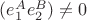 $(e_1^Ae_2^B)\neq0$